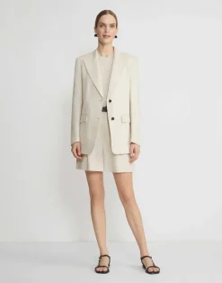 Online Lafayette 148 New York Linen Jefferson Pleated Short Ink
