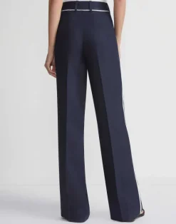 Clearance Lafayette 148 New York Linen Tipped Sullivan Pant Ink