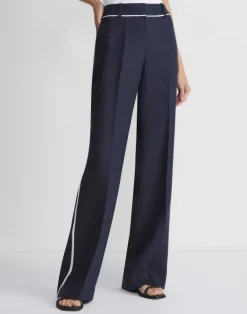 Clearance Lafayette 148 New York Linen Tipped Sullivan Pant Ink
