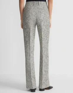 Hot Lafayette 148 New York Linen-Cotton Boucl Tweed Gates Pant Black Multi
