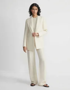 New Lafayette 148 New York Linen-Viscose Gates Pant Yellow Yarrow