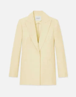 Best Lafayette 148 New York Linen-Viscose Peak Lapel Blazer Pebble