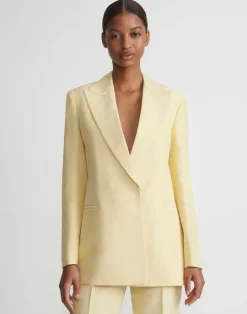 Best Lafayette 148 New York Linen-Viscose Peak Lapel Blazer Pebble
