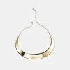 Sale Lafayette 148 New York Lune Brass Collar Necklace Pale Gold