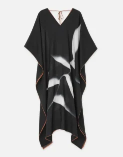 Hot Lafayette 148 New York Martha Madigan X L148 Print Sustainable Voile Kaftan Black Multi