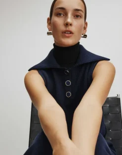 Online Lafayette 148 New York Matte Crepe Sleeveless Turtleneck Sweater Black