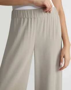 New Lafayette 148 New York Matte Jersey Lenox Pant Smoked Taupe