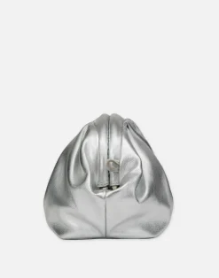 Online Lafayette 148 New York Metallic Nappa Leather Pochette Silver