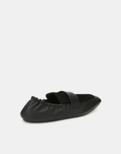 Best Lafayette 148 New York Nappa Leather & Suede Packable Loafer Black