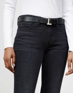 Best Lafayette 148 New York Nappa Leather L Beam Belt Almond