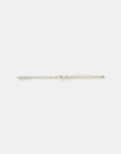 Online Lafayette 148 New York Nappa Leather L Beam Skinny Belt Almond