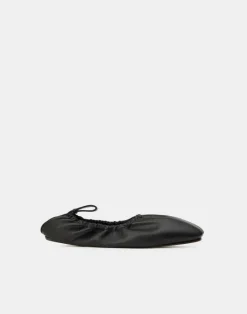 Discount Lafayette 148 New York Nappa Leather Packable Ballet Flat Black