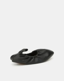 Sale Lafayette 148 New York Nappa Leather Packable Ballet Flat Black