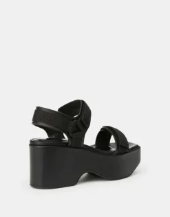 Hot Lafayette 148 New York Nappa Leather Platform Sandal Black