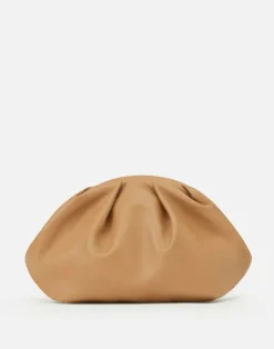 Discount Lafayette 148 New York Nappa Leather Pochette Camel