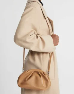 Discount Lafayette 148 New York Nappa Leather Pochette Camel