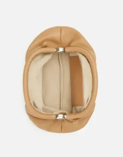 Discount Lafayette 148 New York Nappa Leather Pochette Camel
