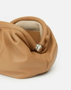 New Lafayette 148 New York Nappa Leather Pochette Camel