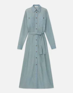 Hot Lafayette 148 New York Organic Cotton Chambray Shirtdress Sunkissed