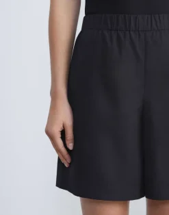 Sale Lafayette 148 New York Organic Cotton Poplin Riverside Short White