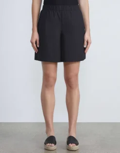 Sale Lafayette 148 New York Organic Cotton Poplin Riverside Short White