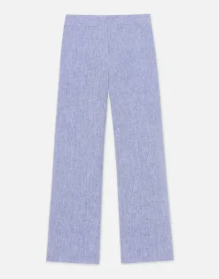 Outlet Lafayette 148 New York Organic Linen Columbus Cropped Pant Melba Melange
