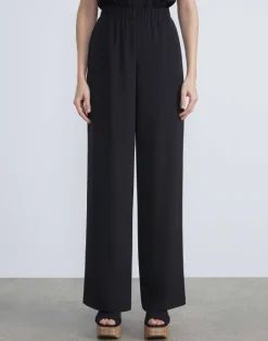 Clearance Lafayette 148 New York Organic Silk Crepe De Chine Perry Pant Cloud