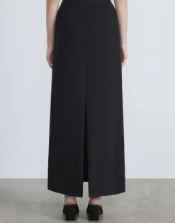 Clearance Lafayette 148 New York Organic Silk Stretch Crepe De Chine Skirt Black