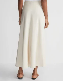 Best Lafayette 148 New York Organic Silk Stretch Crepe De Chine Bias Skirt Black