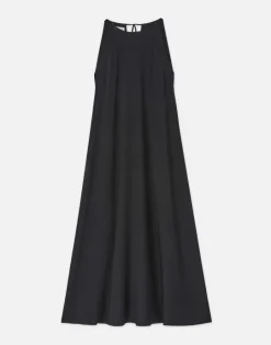 Hot Lafayette 148 New York Organic Silk Stretch Georgette A-Line Gown Black