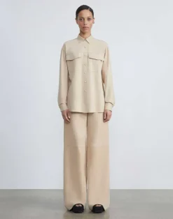 Hot Lafayette 148 New York Paperfine Suede Shirt Jacket Dune