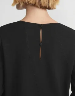 New Lafayette 148 New York Punto Milano A-Line Dress Smoke