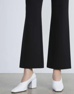 Discount Lafayette 148 New York Punto Milano Gates Flared Ankle Pant Nickel Melange