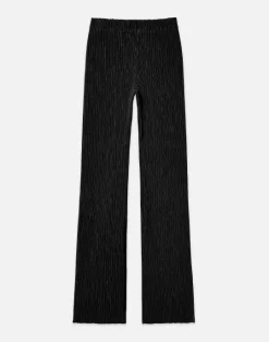 Clearance Lafayette 148 New York Recycled Poly Satin Pliss Parkside Pant Black