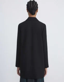 Online Lafayette 148 New York Responsible Finesse Crepe Peak Lapel Jacket Black