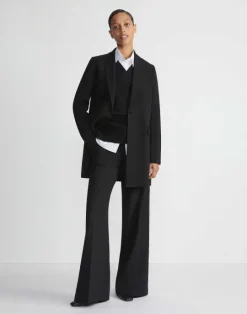 Best Lafayette 148 New York Responsible Finesse Crepe Shawl Collar Jacket Black