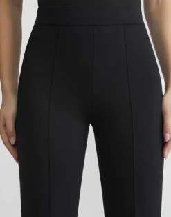 Clearance Lafayette 148 New York Responsible Matte Crepe Foley Flared Pant Black
