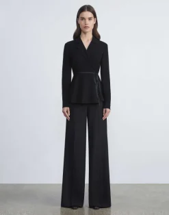 Hot Lafayette 148 New York Responsible Wool Double Face Thames Pant Black