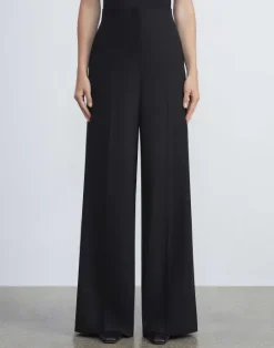 Hot Lafayette 148 New York Responsible Wool Double Face Thames Pant Black