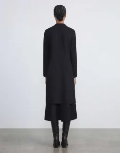 Lafayette 148 New York Responsible Wool Nouveau Crepe A-Line Jacket Black