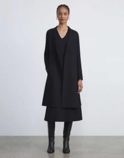 Lafayette 148 New York Responsible Wool Nouveau Crepe A-Line Jacket Black