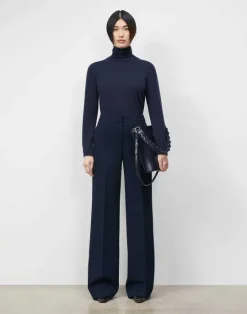 Clearance Lafayette 148 New York Responsible Wool Nouveau Crepe Dalton Pant Cloud