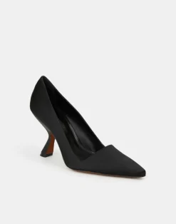 Outlet Lafayette 148 New York Satin High Heeled Pump Black
