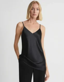 Hot Lafayette 148 New York Silk Charmeuse Bias Tank Latte