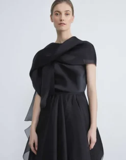 Clearance Lafayette 148 New York Silk Organza Stole Dune