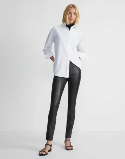 Discount Lafayette 148 New York Silky Stretch Nappa Leather Mercer Pant Beet