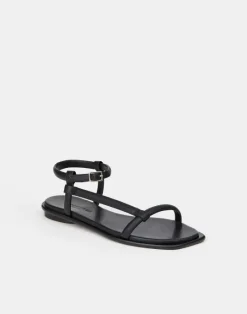 Hot Lafayette 148 New York Soft Calfskin Leather City Sandal Black