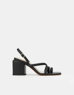 Clearance Lafayette 148 New York Soft Calfskin Leather Heeled City Sandal Copper