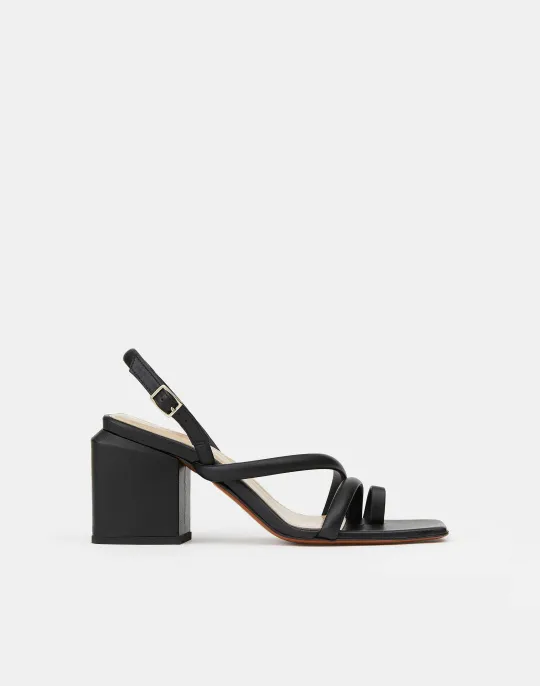 Clearance Lafayette 148 New York Soft Calfskin Leather Heeled City Sandal Copper