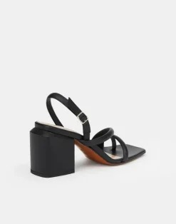 Clearance Lafayette 148 New York Soft Calfskin Leather Heeled City Sandal Copper